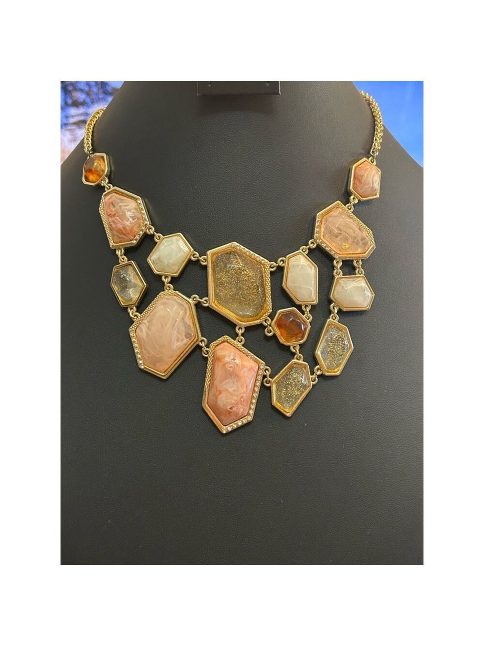 Women's Unbranded Necklace Gold Pink